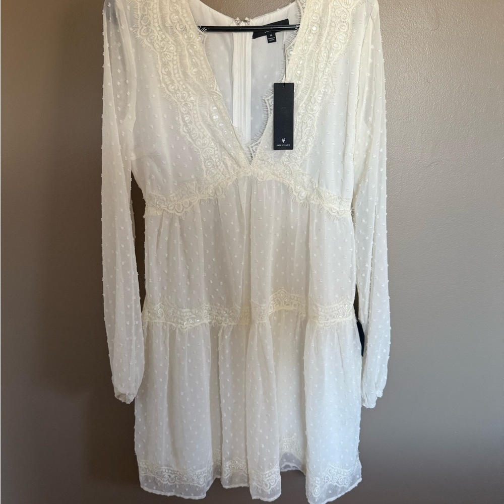 Elegant White Lace Dress